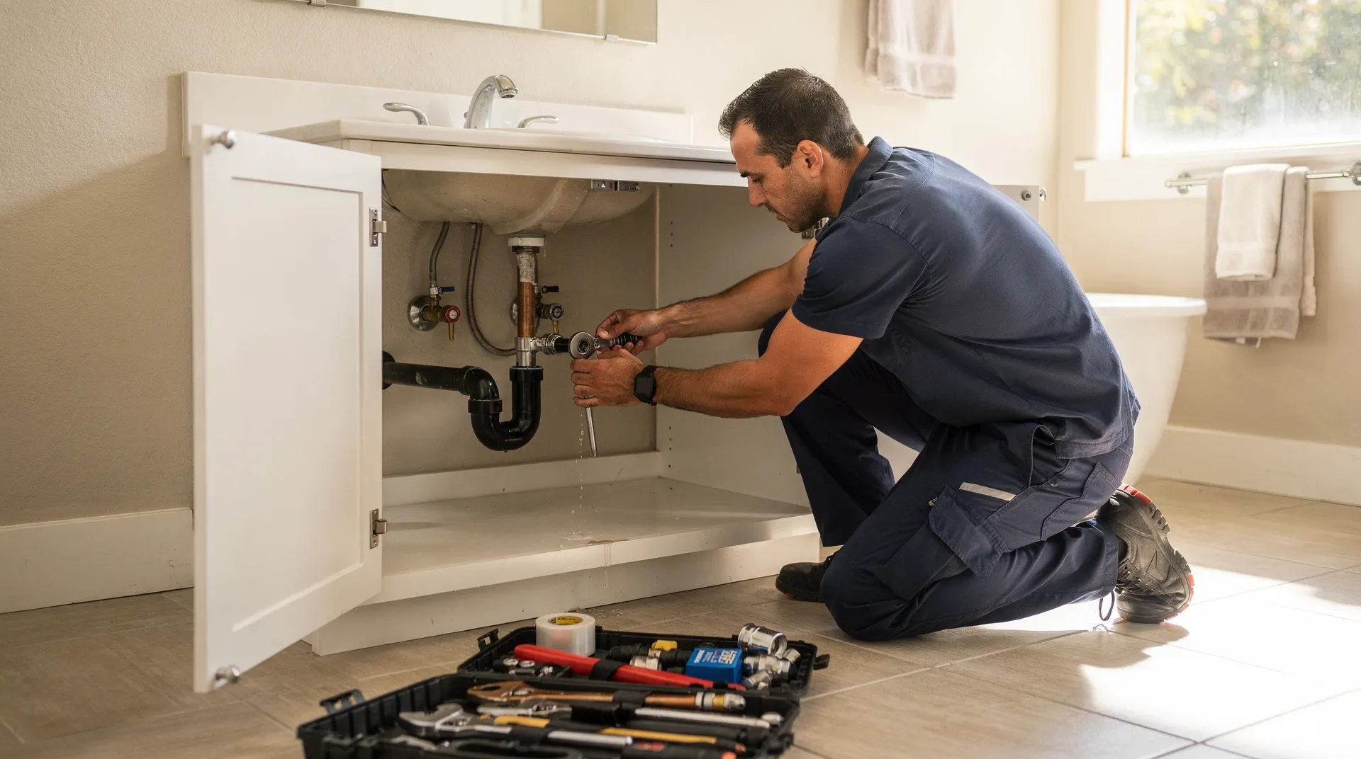 Common plumbing needs in Encino include clogged drains, hidden leaks, emergency pipe repairs, and water