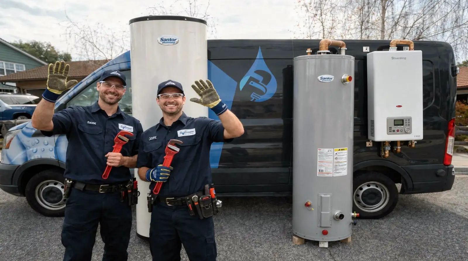 A tank water heater relies on a large, insulated storage tank that typically holds 20